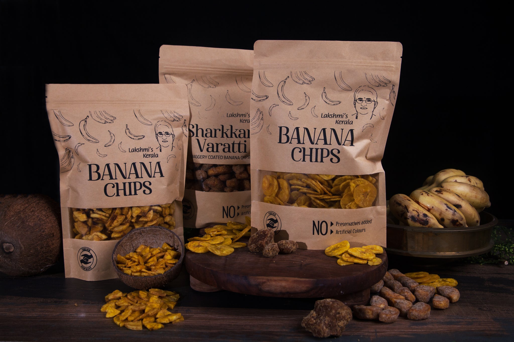 Kerala Banana Chips Trio Bundle - The Aud_Eating Store