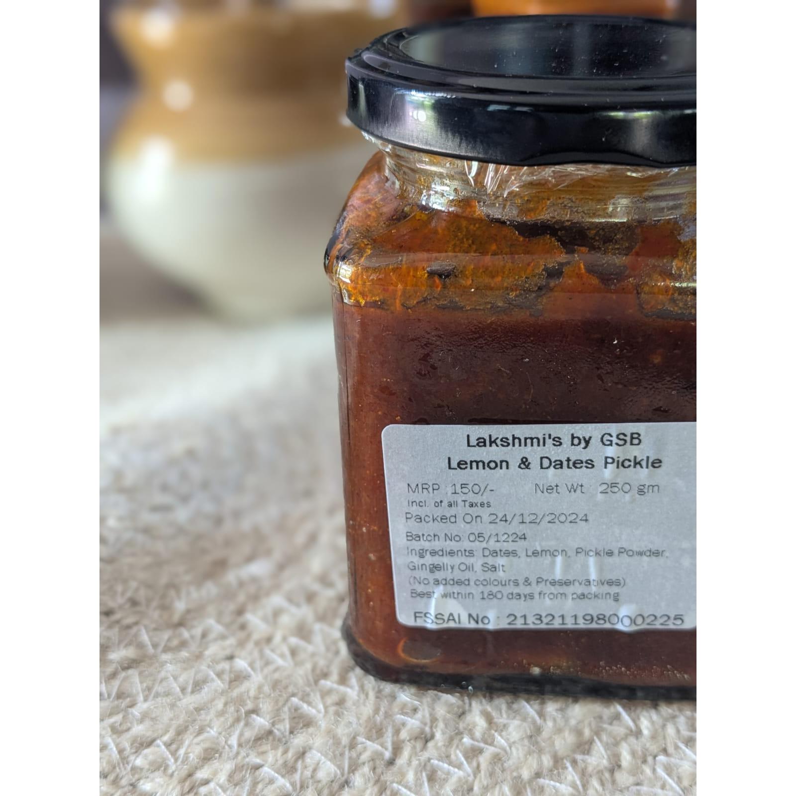 Lemon & Dates Pickles-250 gm - The Aud_Eating Store