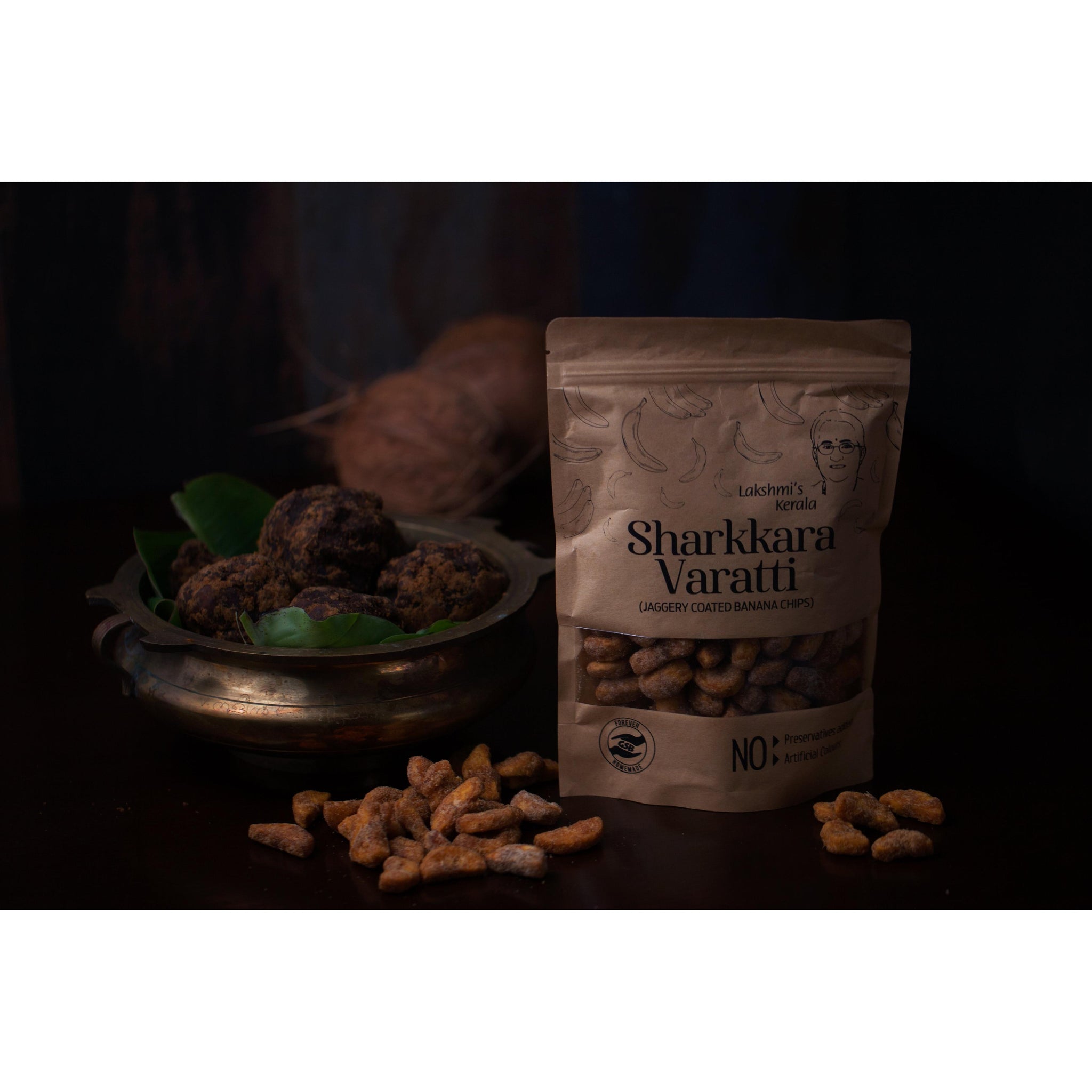 Sharkkara Varatti (Jaggery Coated Banana Chips) 300 gms - The Aud_Eating Store
