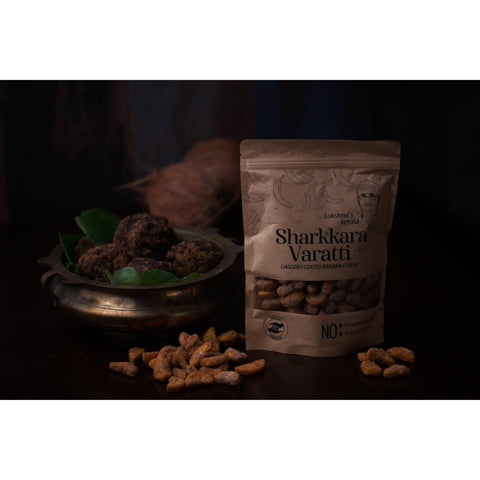 Sharkkara Varatti (Jaggery Coated Banana Chips) 300 gms - The Aud_Eating Store